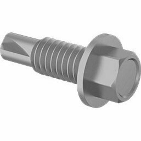 BSC PREFERRED External Hex Head Drilling Screws for Metal Corrosion-Resistant Steel 5/16 Size 1 Long, 25PK 91324A106